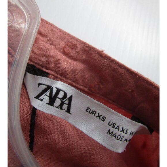 Zara Dress XS Fit Flare Mini Embroidered Eyelet Boho Cottagecore NEW - Picture 10 of 15